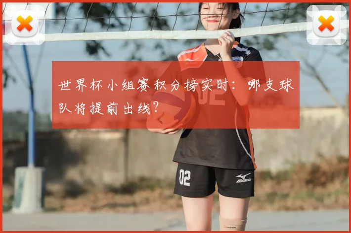 世界杯小组赛积分榜实时：哪支球队将提前出线？